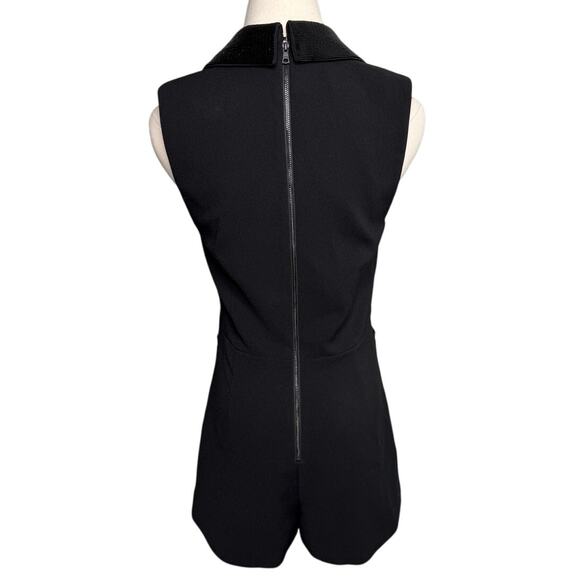 Alice + Olivia Carlena Tuxedo Romper Double Breasted Blazer black beaded size 2 - Picture 8 of 16